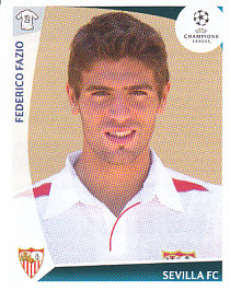Federico Fazio Sevilla FC samolepka UEFA Champions League 2009/10 #419